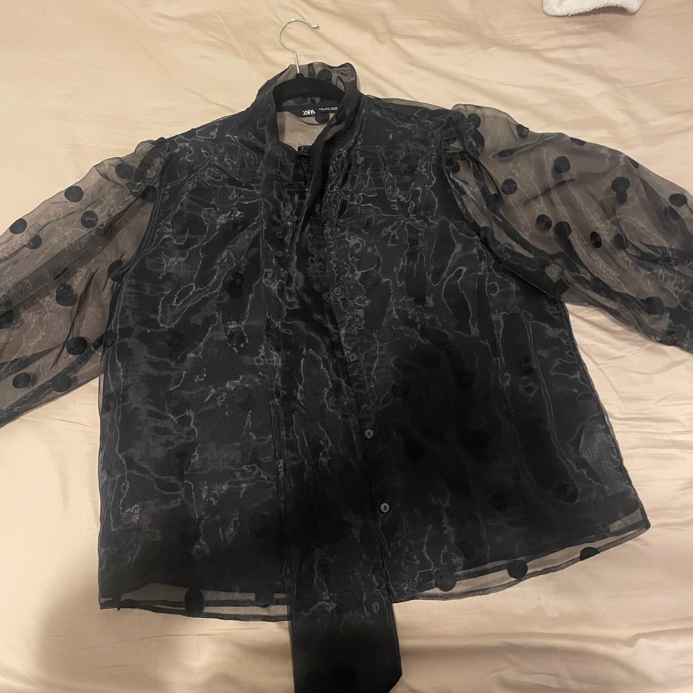 Zara polka dot shirt size large